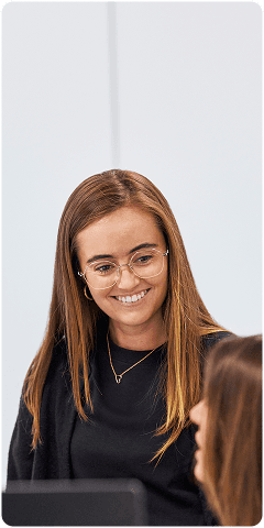 person with colleague