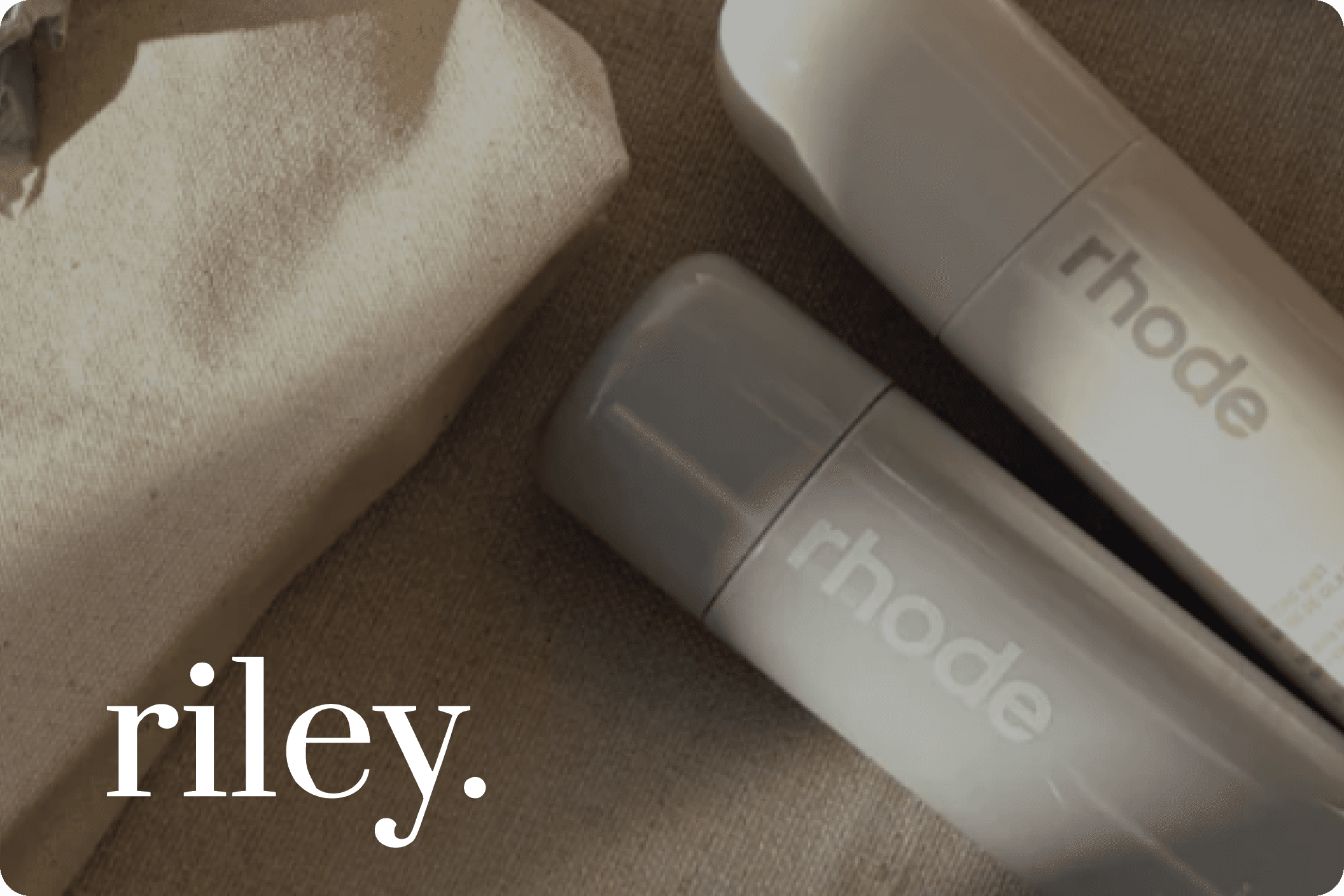 Multiple Riley products on a light blue background