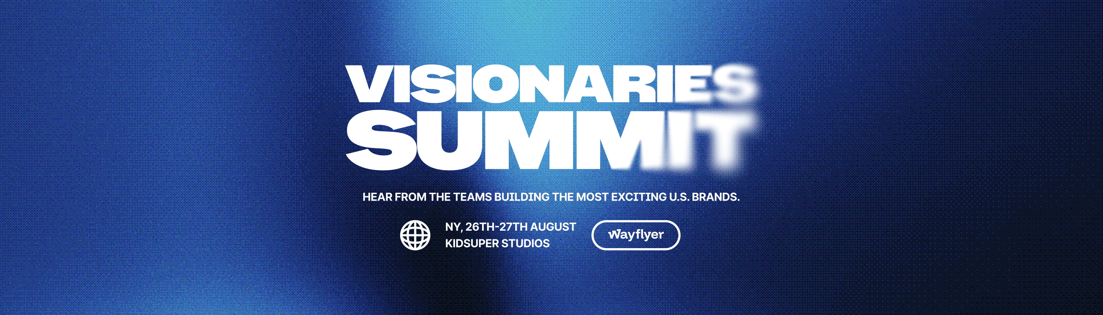 Banner de Wayflyer Visionaries Summit Nueva York
