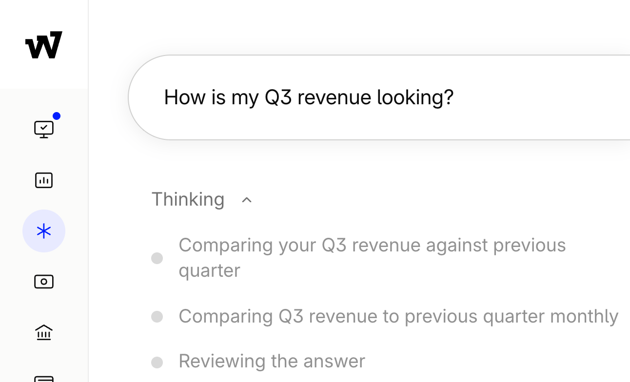 Ask Intelligence: How is my Q3 revenue looking?